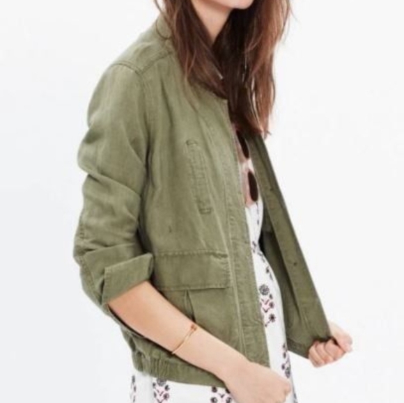 Madewell Jackets & Blazers - Madewell Linen League Cargo Jacket
